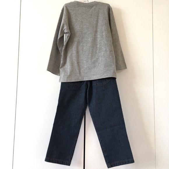 Zboyz Wear toddler boy long sleeve t-shirt & pull on jean 2-pcs sets - Picture 4 of 14